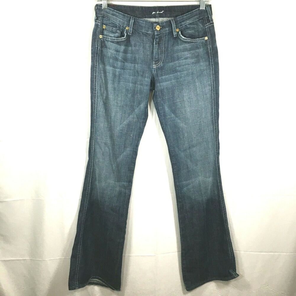 7 For All Mankind Blue Flare Jeans
